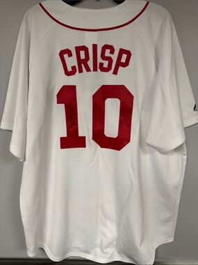 Majestic Red Sox Signed Coco Crisp, # 10, Vintage & NEW  Baseball Jersey, XL